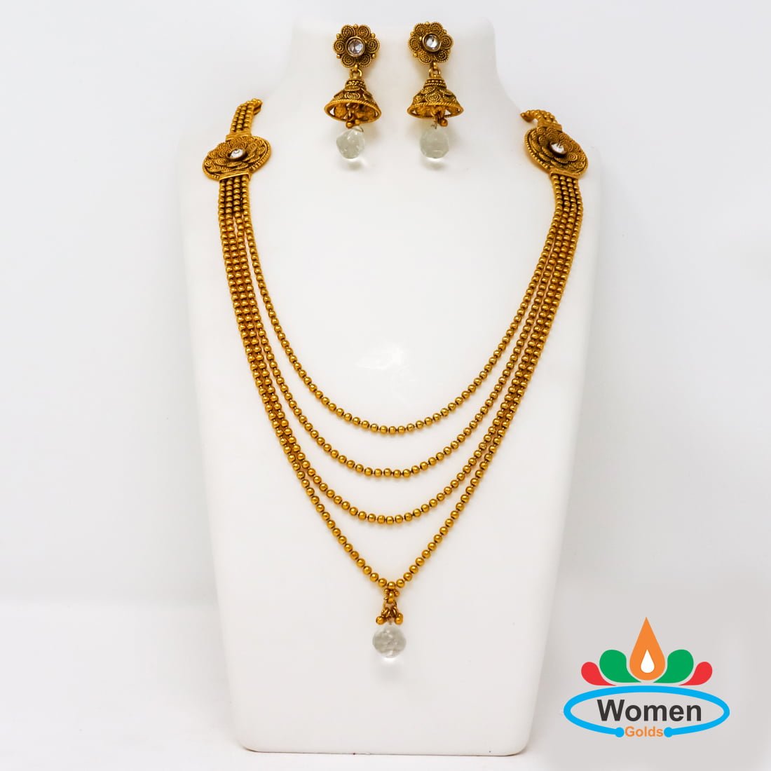 Gold jewellery long on sale haar